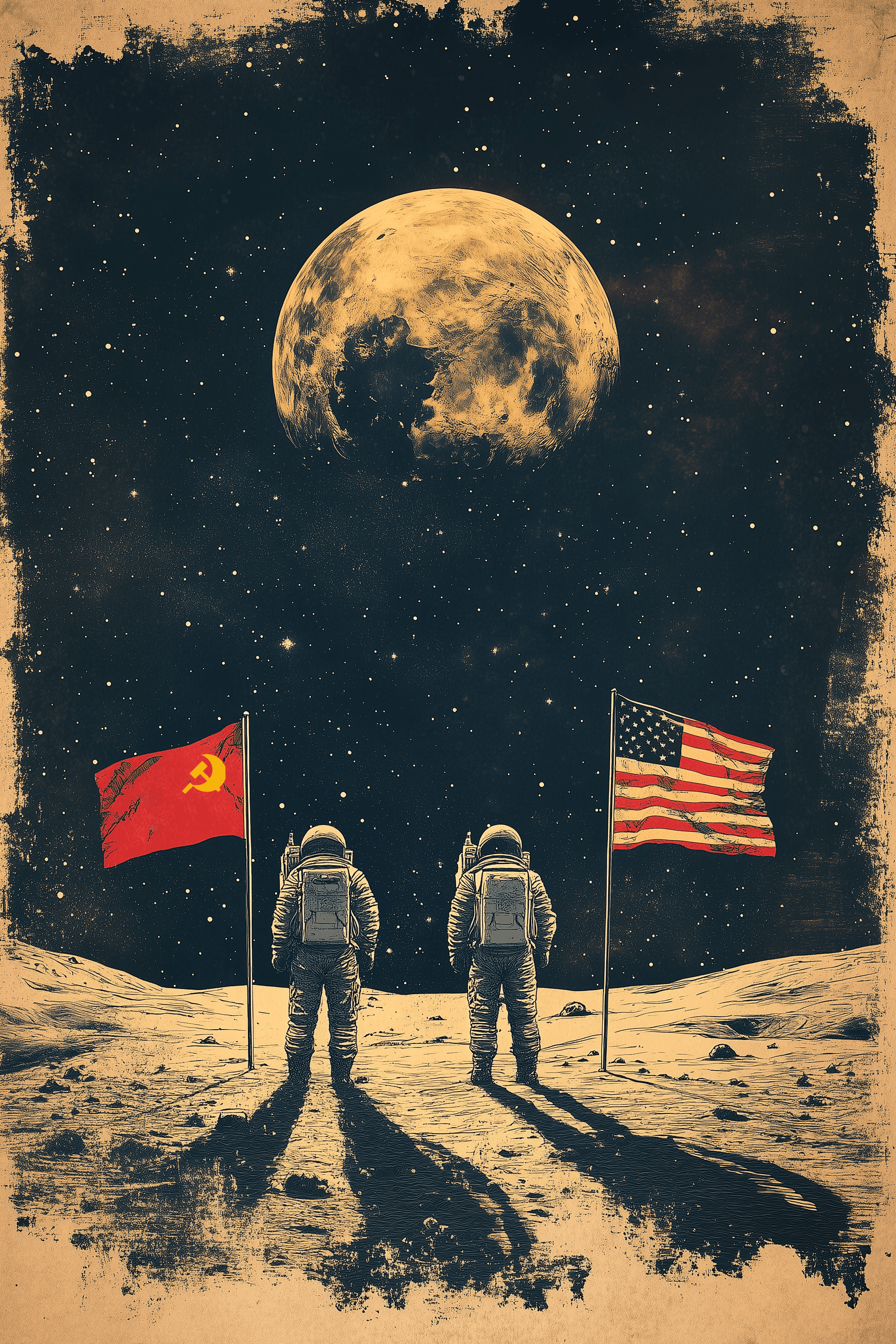 The Space Race — raw print
